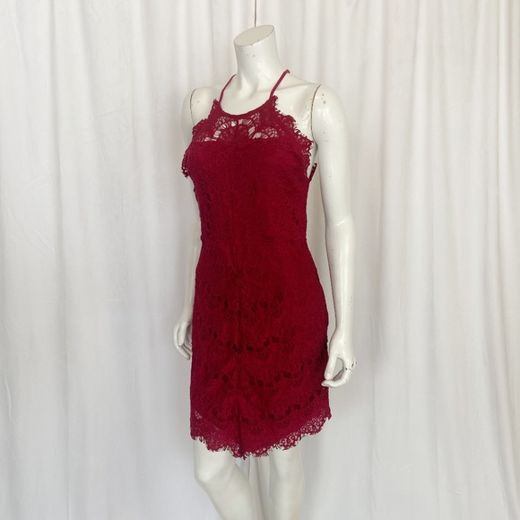 Free People Dresses & Skirts - Free People | Women's Burgundy Lace Dress | Size: L